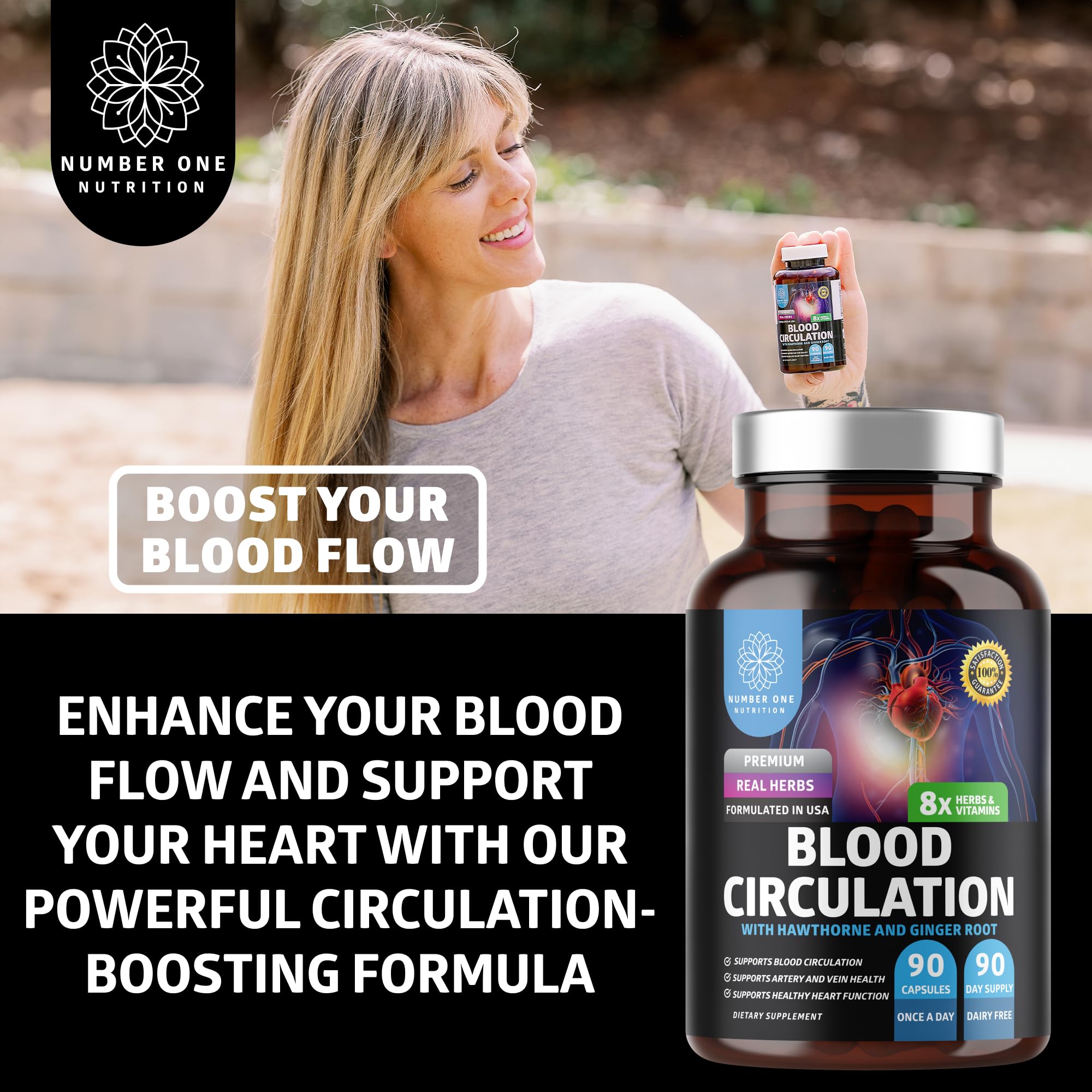 Number One Nutrition Blood Supplement bottle back view