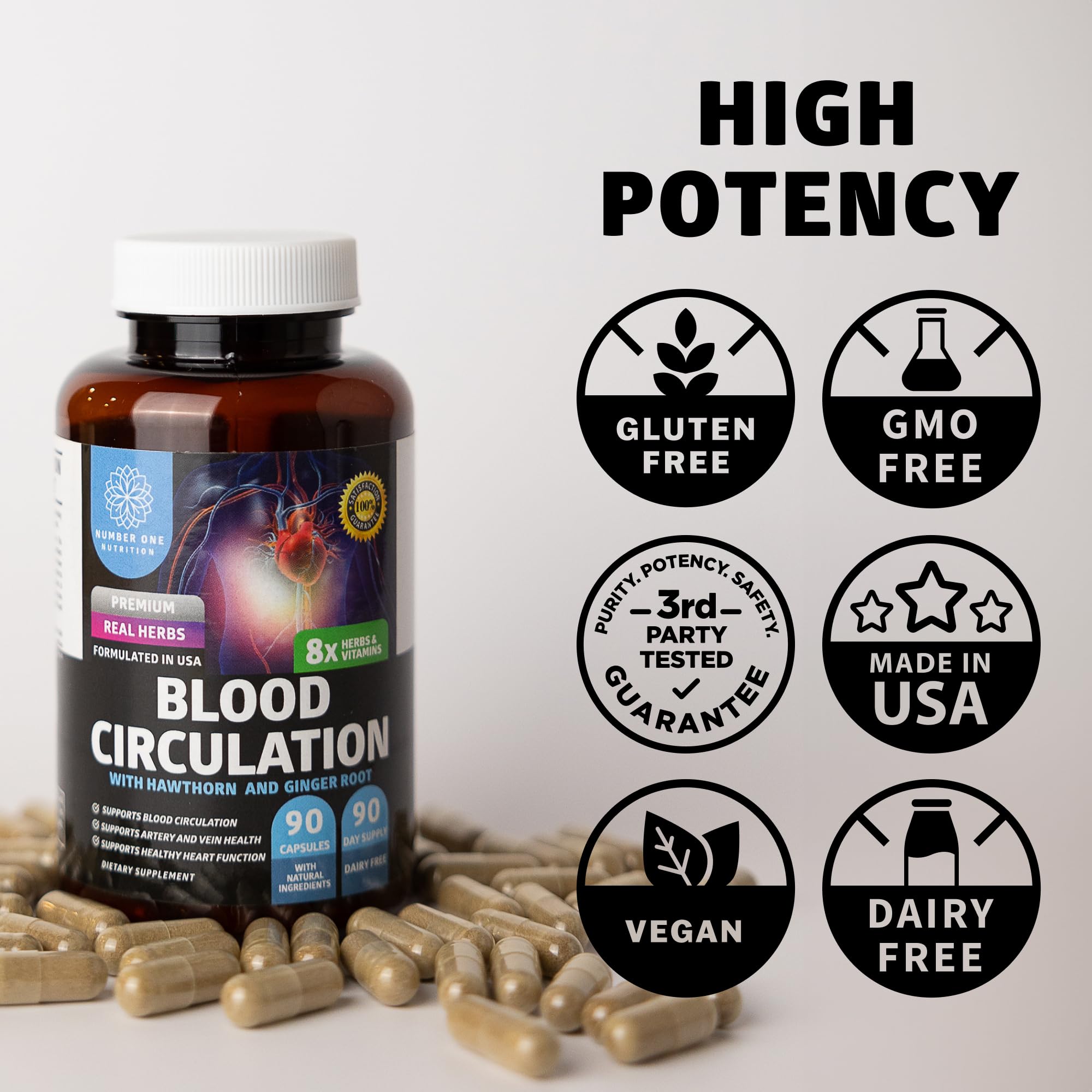 Number One Nutrition Blood Supplement on a wooden table