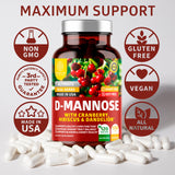 Number One Nutrition D-Mannose Supplement 1350mg bottle with water glass