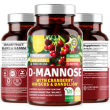 Number One Nutrition D-Mannose Supplement 1350mg front view