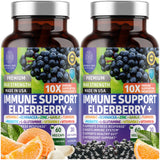 Number One Nutrition Elderberry daily wellness Support Supplement 60 Capsules front view