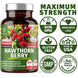 Number One Nutrition Hawthorn Berry Capsules with fresh hawthorn berries