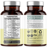 Number One Nutrition Men's Multivitamin back view showing ingredients