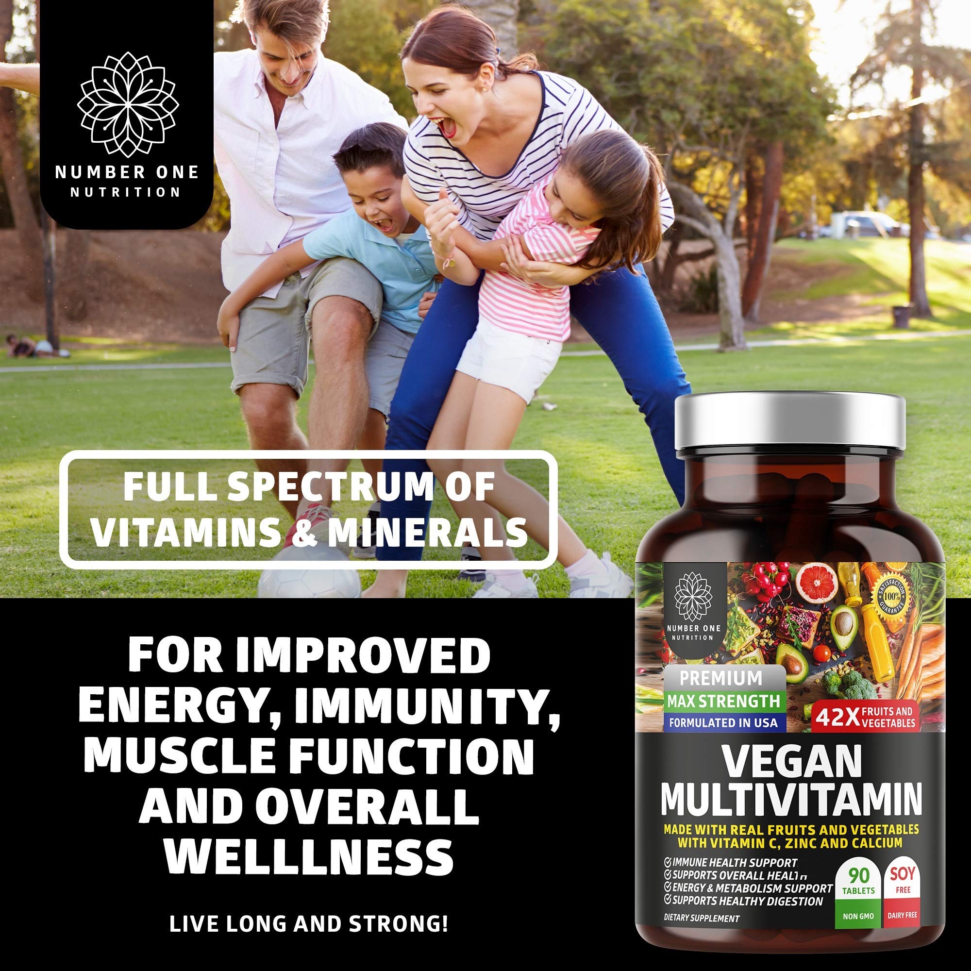 Number One Nutrition Multivitamins side view