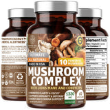 Number One Nutrition Mushroom Blend Capsules front view