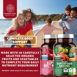Number One Nutrition Organic Spirulina Beetroot Tablets on a wooden table