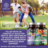 Number One Nutrition Organic Superfood Greens + daily wellness Support ingredients list
