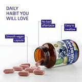 Number One Nutrition Organic Wild Blueberry Extract bottle side view