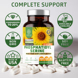 Number One Nutrition Phosphatidylserine Capsules with ingredients list