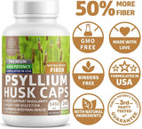 Number One Nutrition Psyllium Husk Capsules 1450mg back label