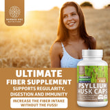 Number One Nutrition Psyllium Husk Capsules 1450mg capsules close-up