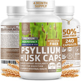 Number One Nutrition Psyllium Husk Capsules 1450mg front view