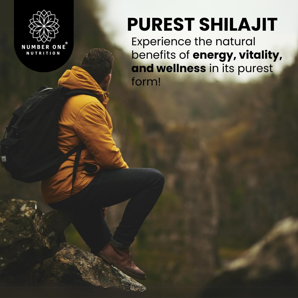 Number One Nutrition Shilajit 1000 Capsules on a wooden table