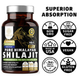 Number One Nutrition Shilajit 1000 Capsules with ingredients displayed
