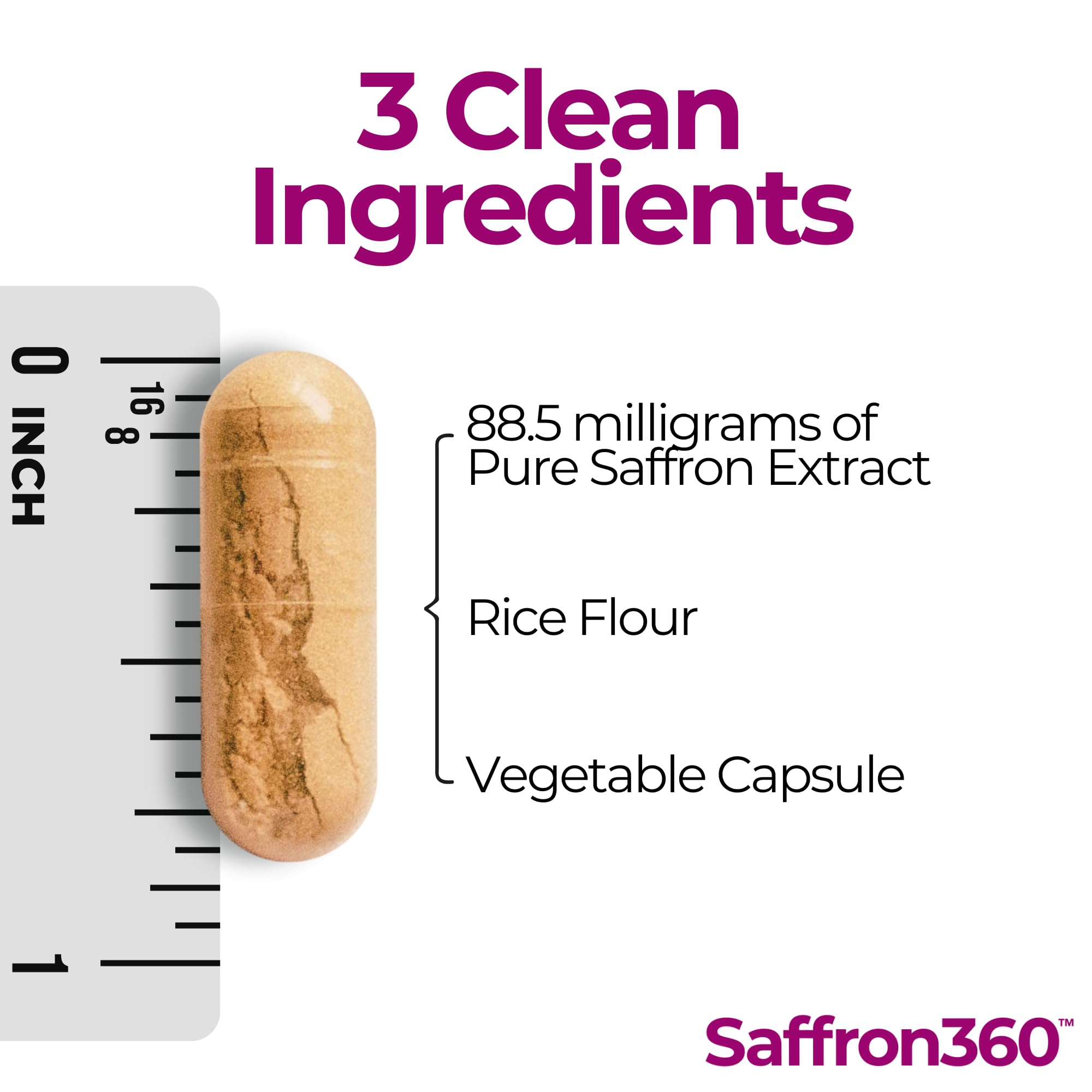 Numi Naturals Saffron360 Capsules showing the veggie capsule