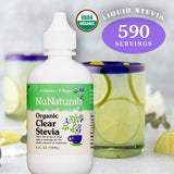 Nunaturals Stevia Liquid Sweetener being added to a drink