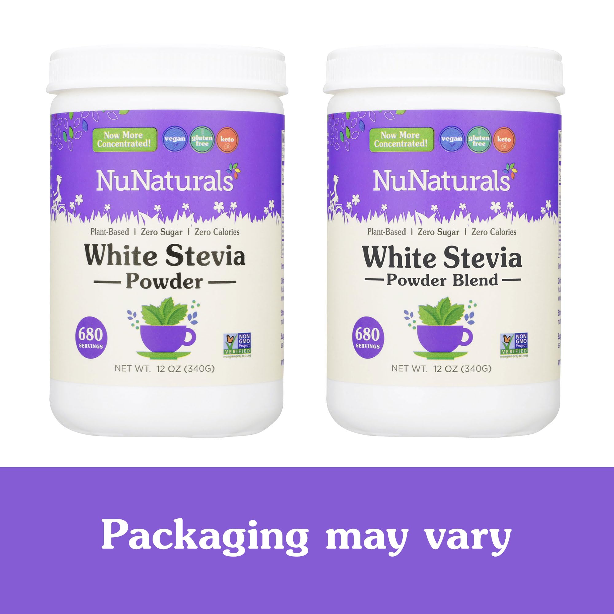 Nunaturals White Stevia Powder 431g in a cup of tea