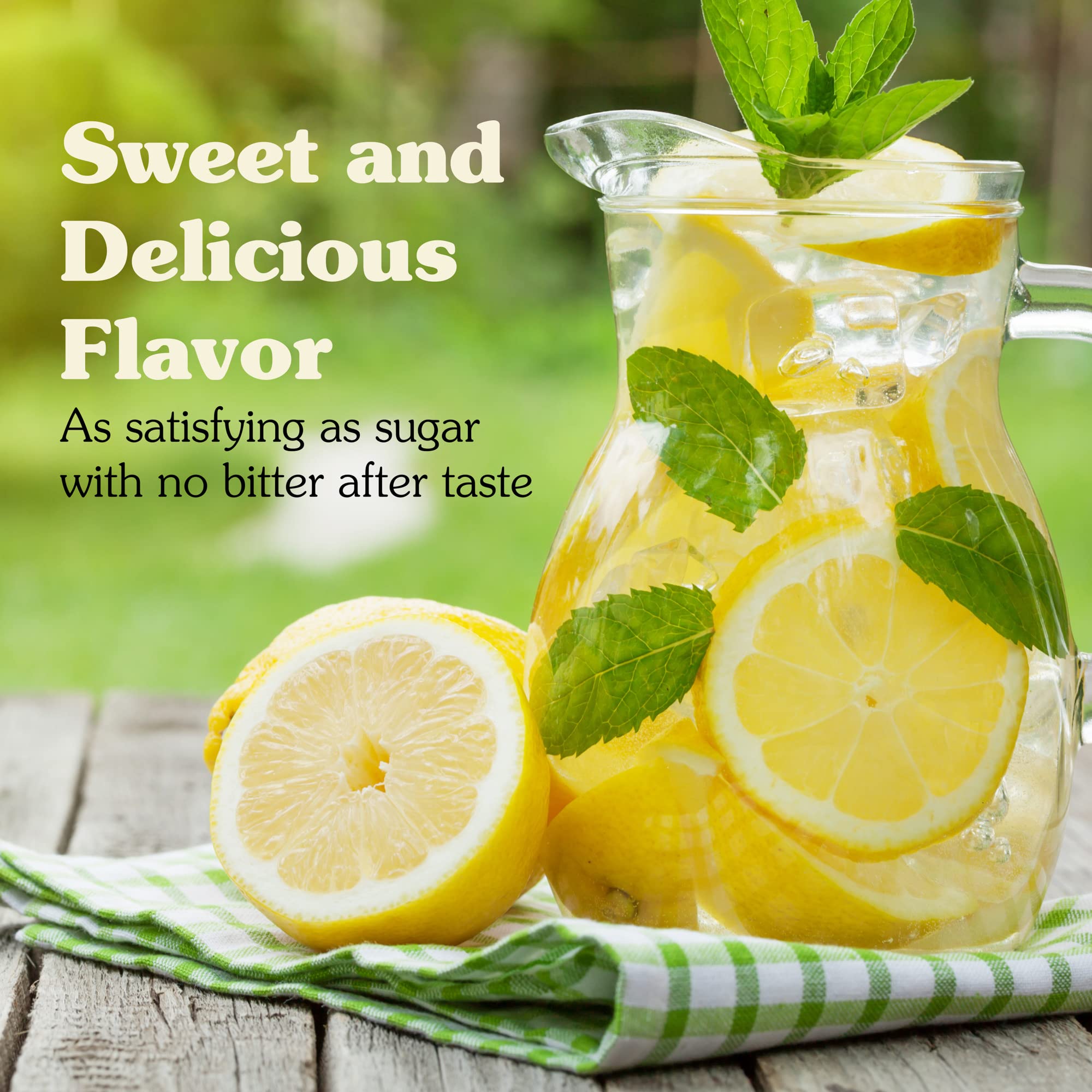 Nunaturals White Stevia Powder 431g side view