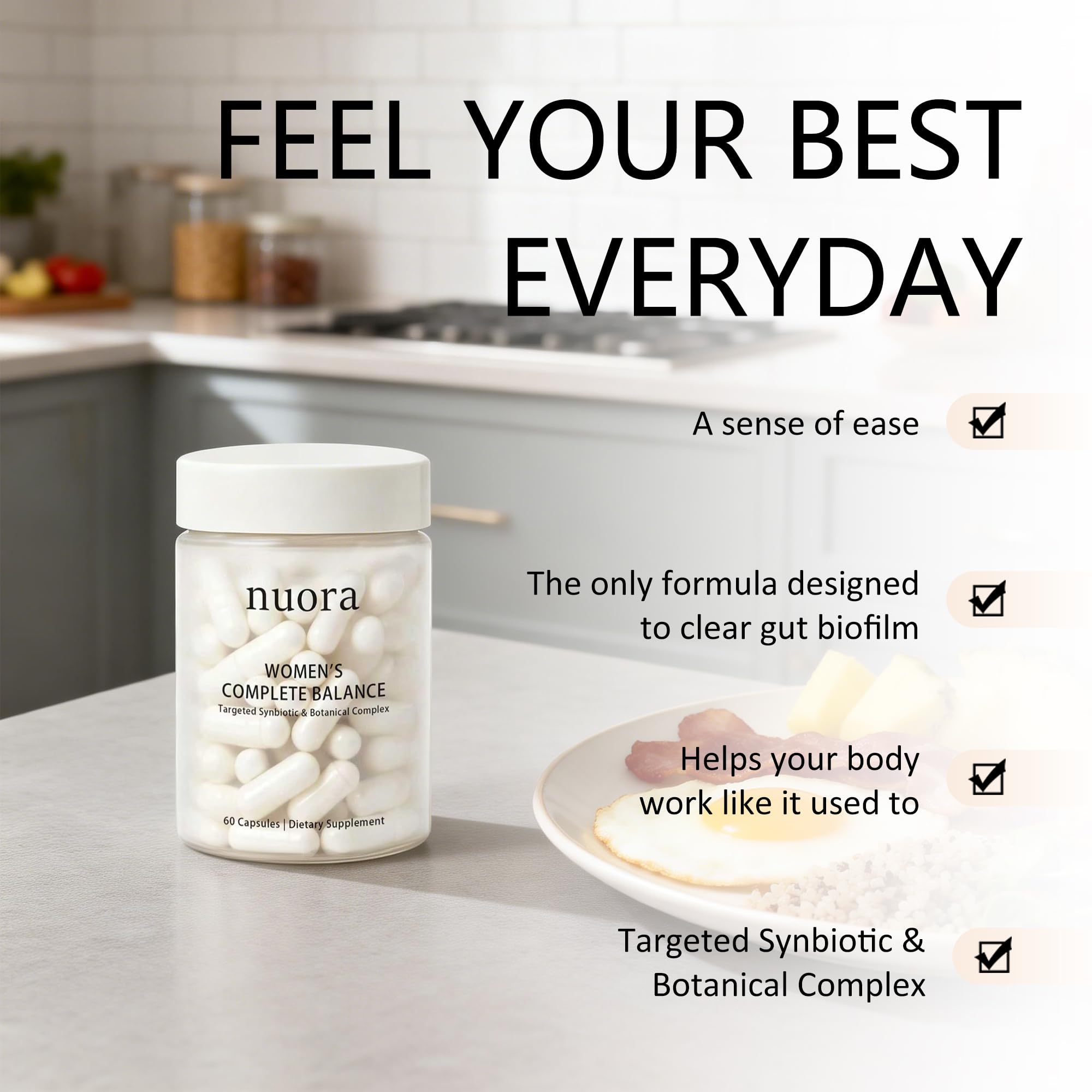 nuora a daily routine Capsules back label with ingredient list