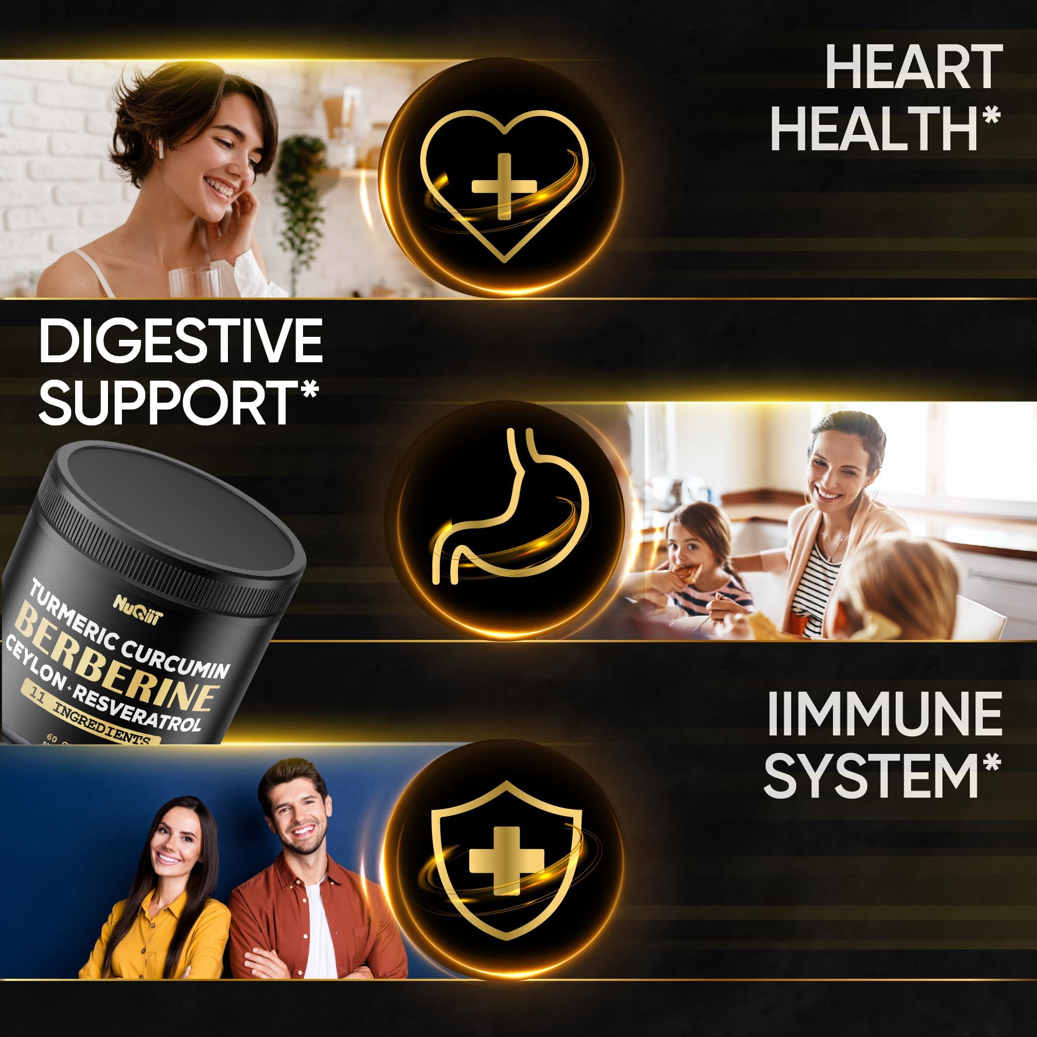 NUQIIT Berberine HCl Supplement capsules on a table