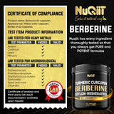 NUQIIT Berberine HCl Supplement ingredients list