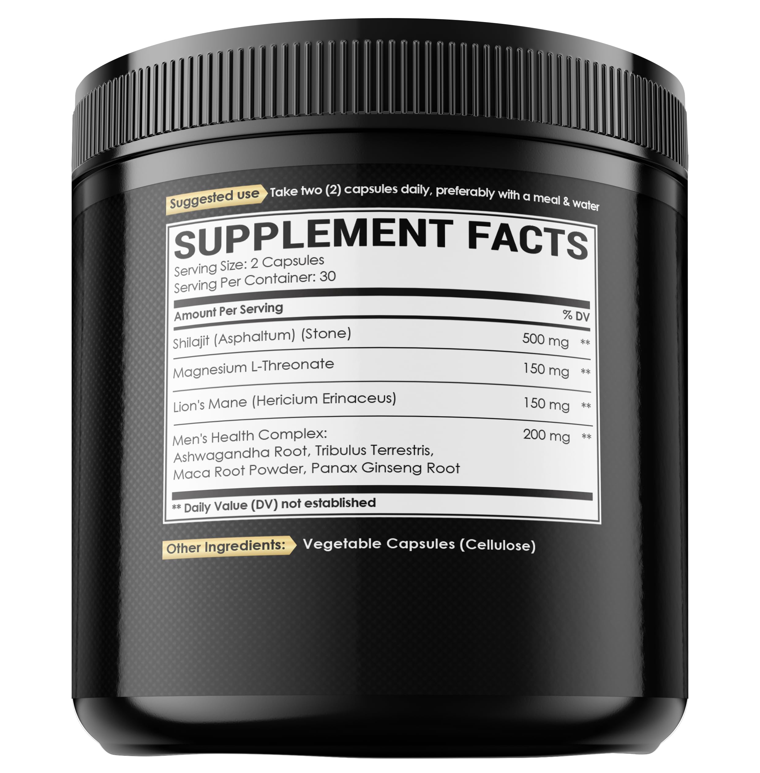 NUQIIT Blended Vitamin & Mineral Supplement side view showing capsule details