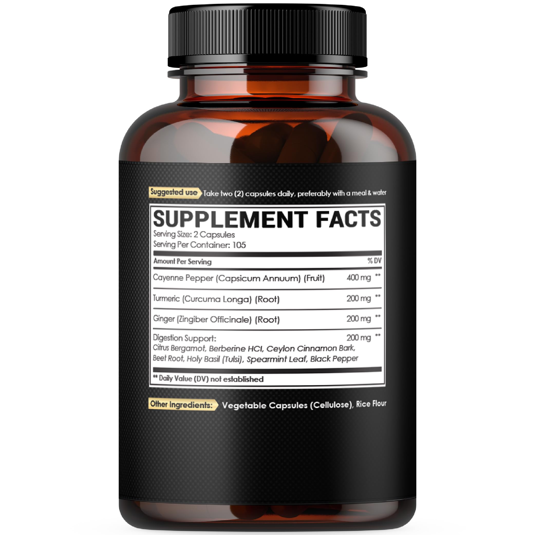 NUQIIT Cayenne Supplement displayed with other herbal supplements