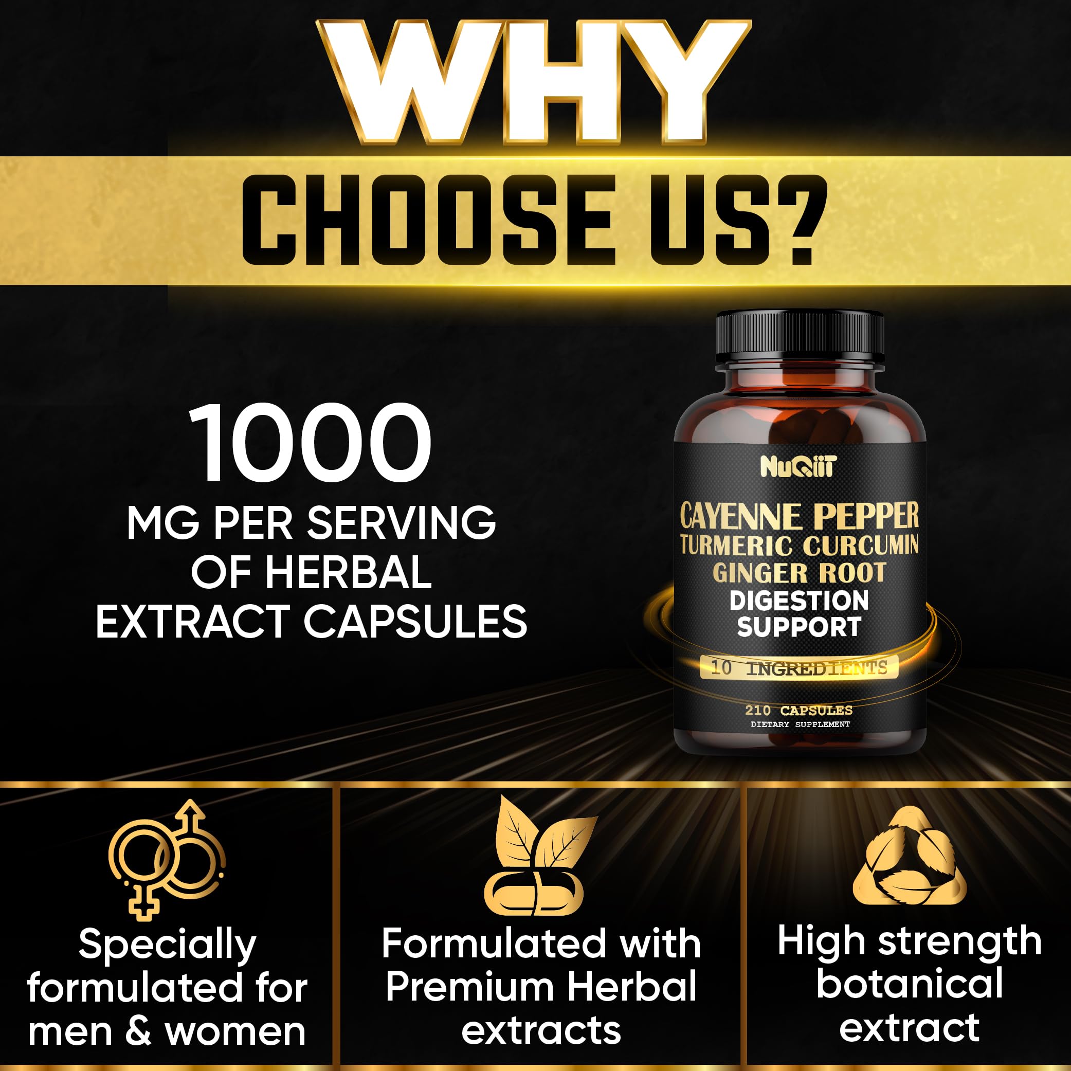 NUQIIT Cayenne Supplement packaging with label details