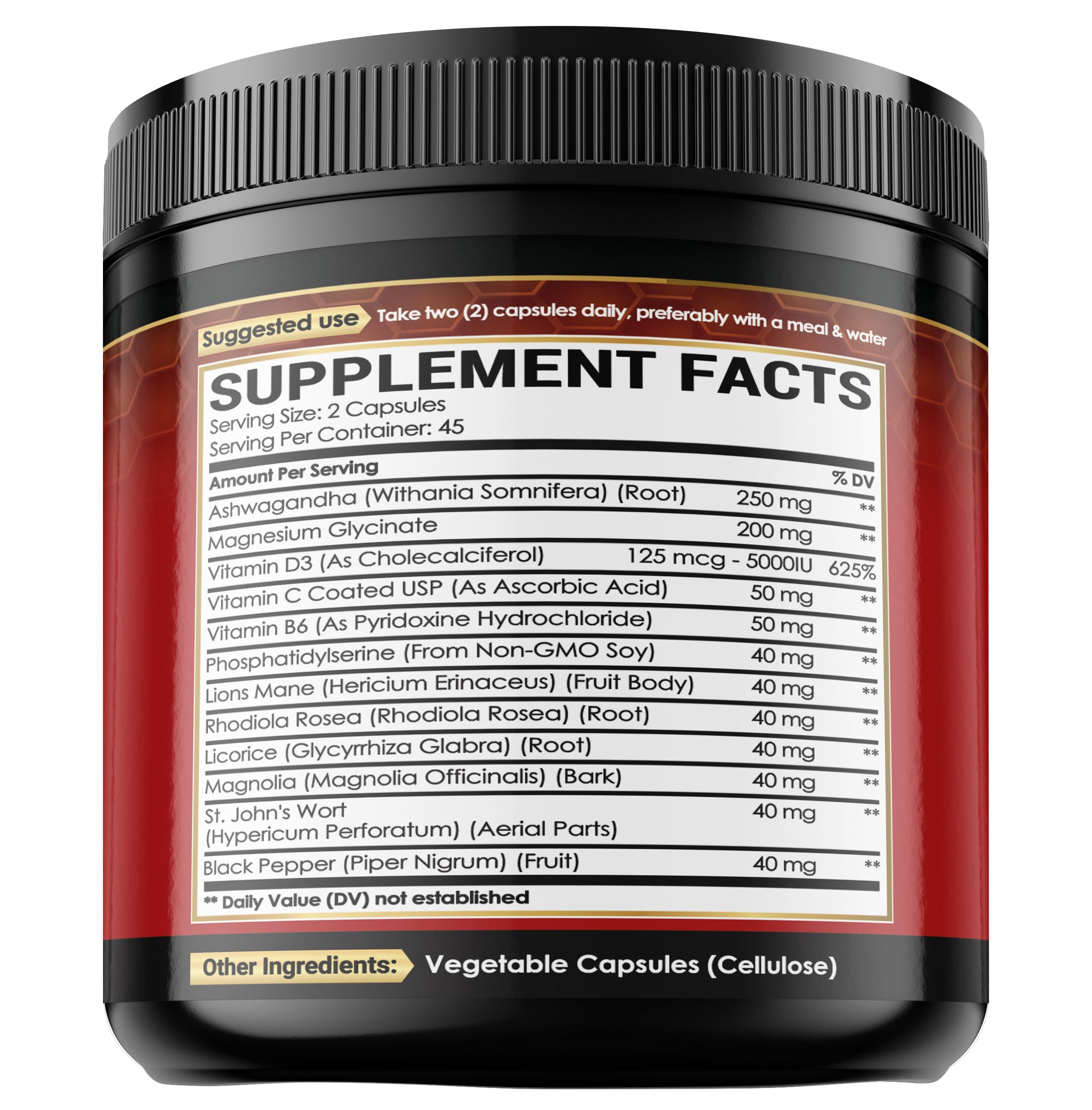 NUQIIT Cortisol Shield Supplement on a wooden table