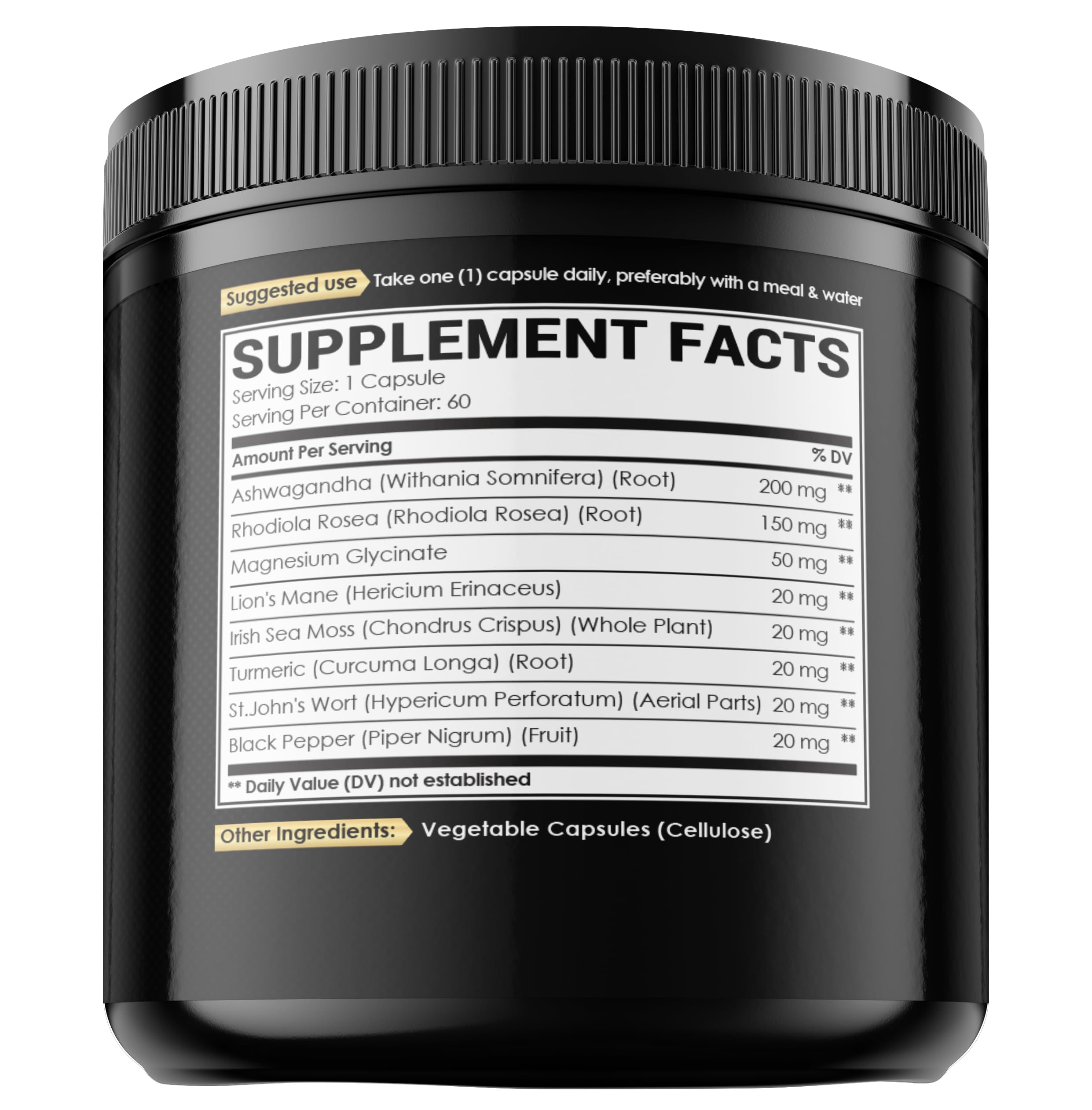 NUQIIT Cortisol Supplement 500mg with measuring spoon