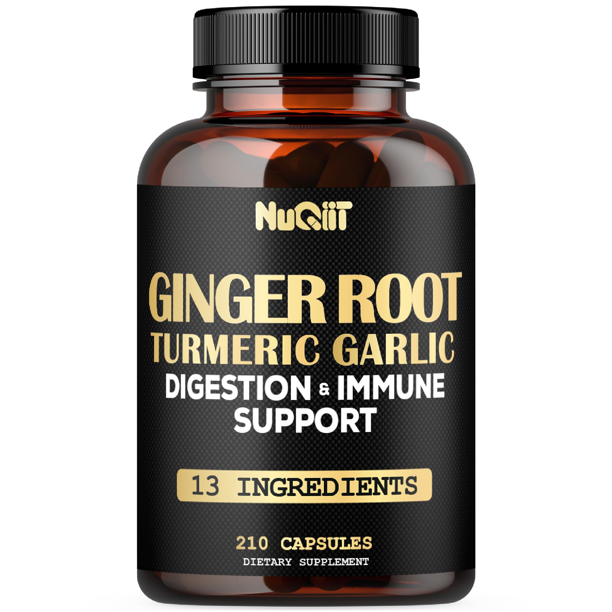 NUQIIT Ginger Root Capsules bottle front view