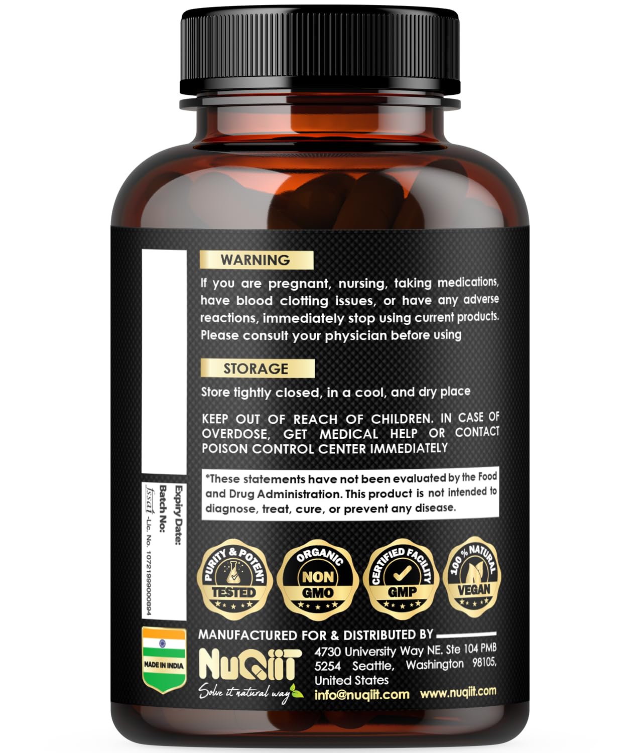 NUQIIT Ginger Root Capsules in a lifestyle setting