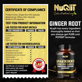 NUQIIT Ginger Root Capsules with packaging