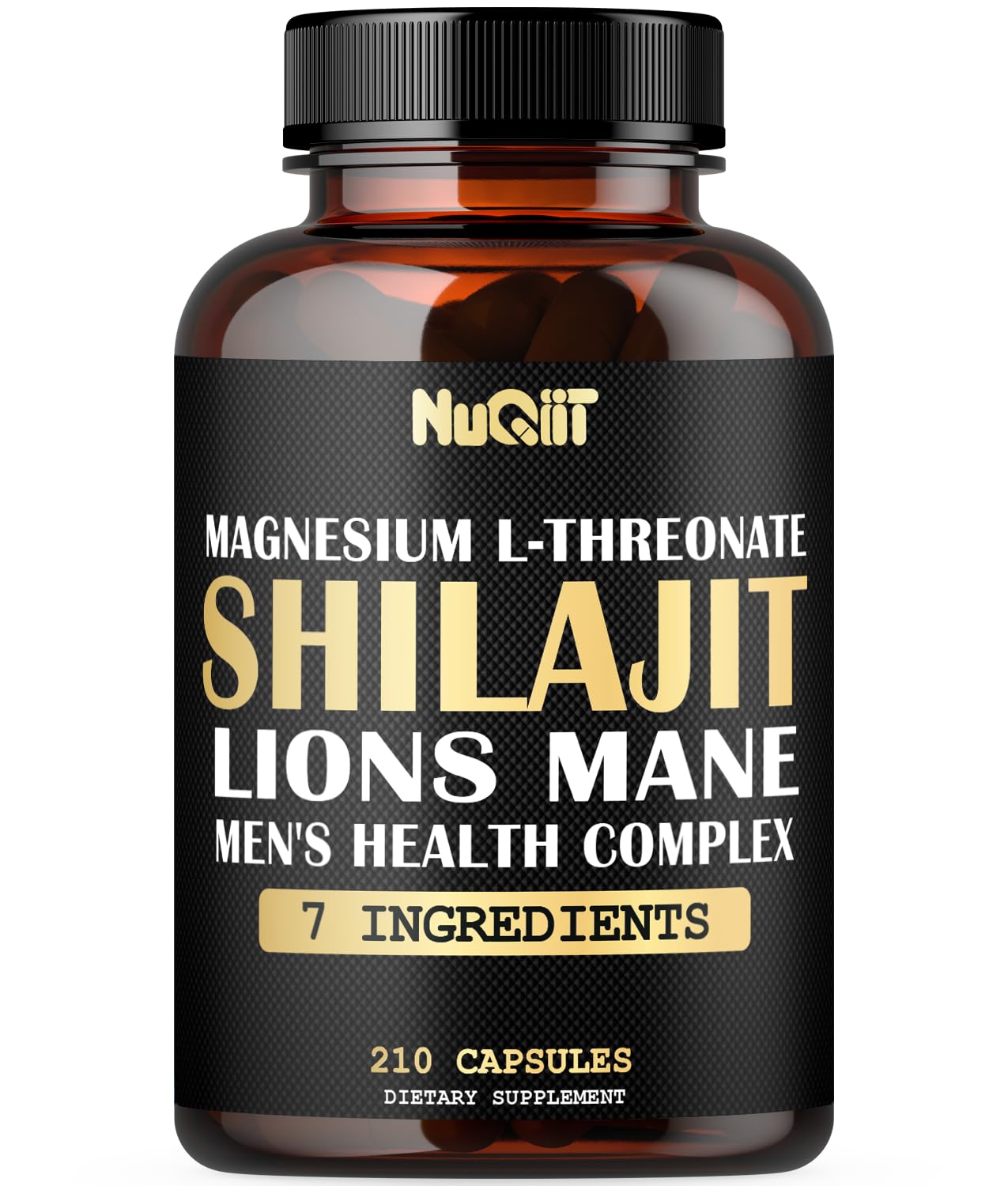 NUQIIT Magnesium with Lions Mane & Shilajit Capsules front view