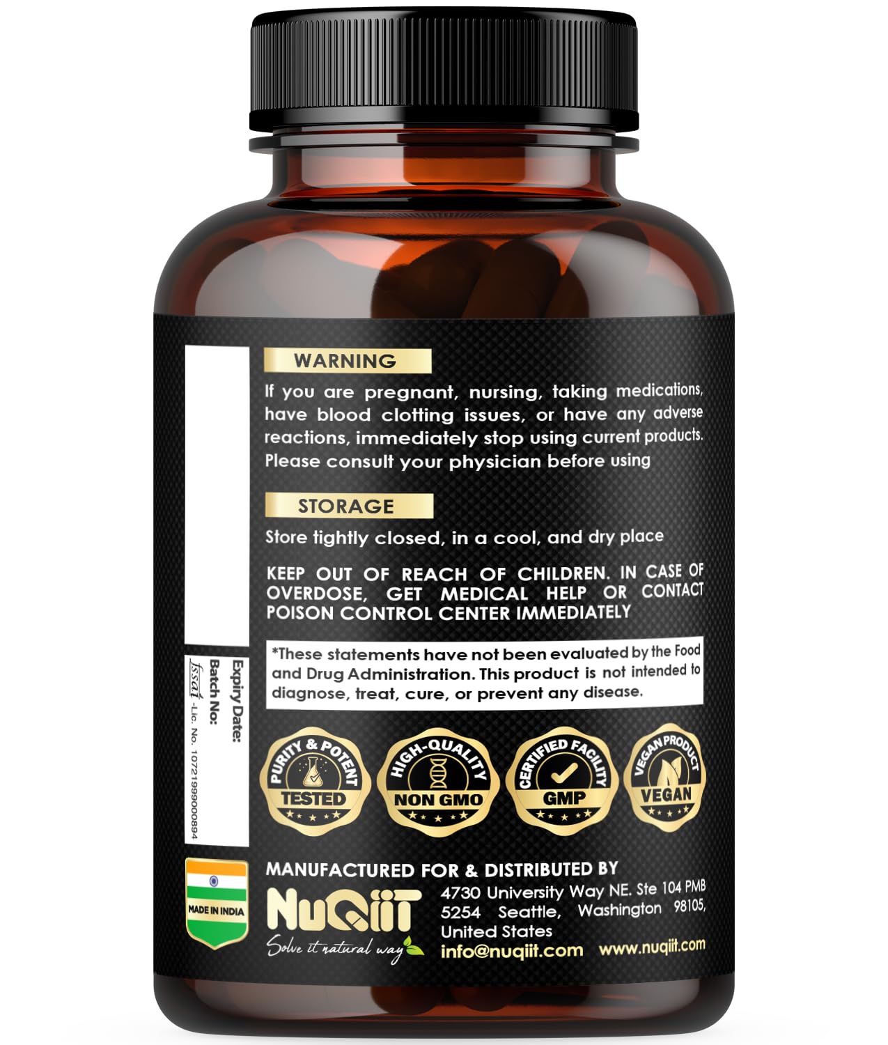 NUQIIT Magnesium with Lions Mane & Shilajit Capsules lifestyle scene