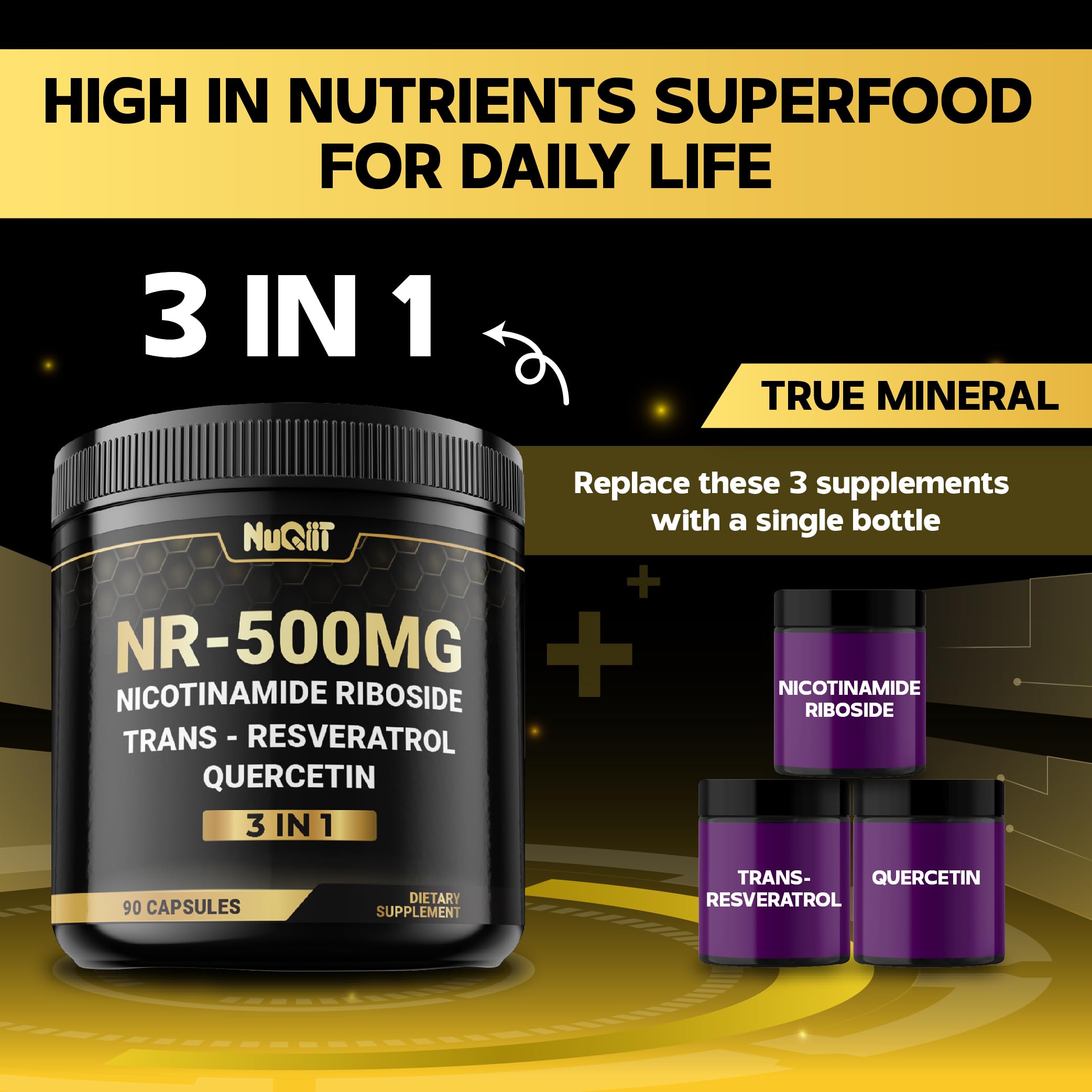 NUQIIT NAD Plus Supplement bottle top view