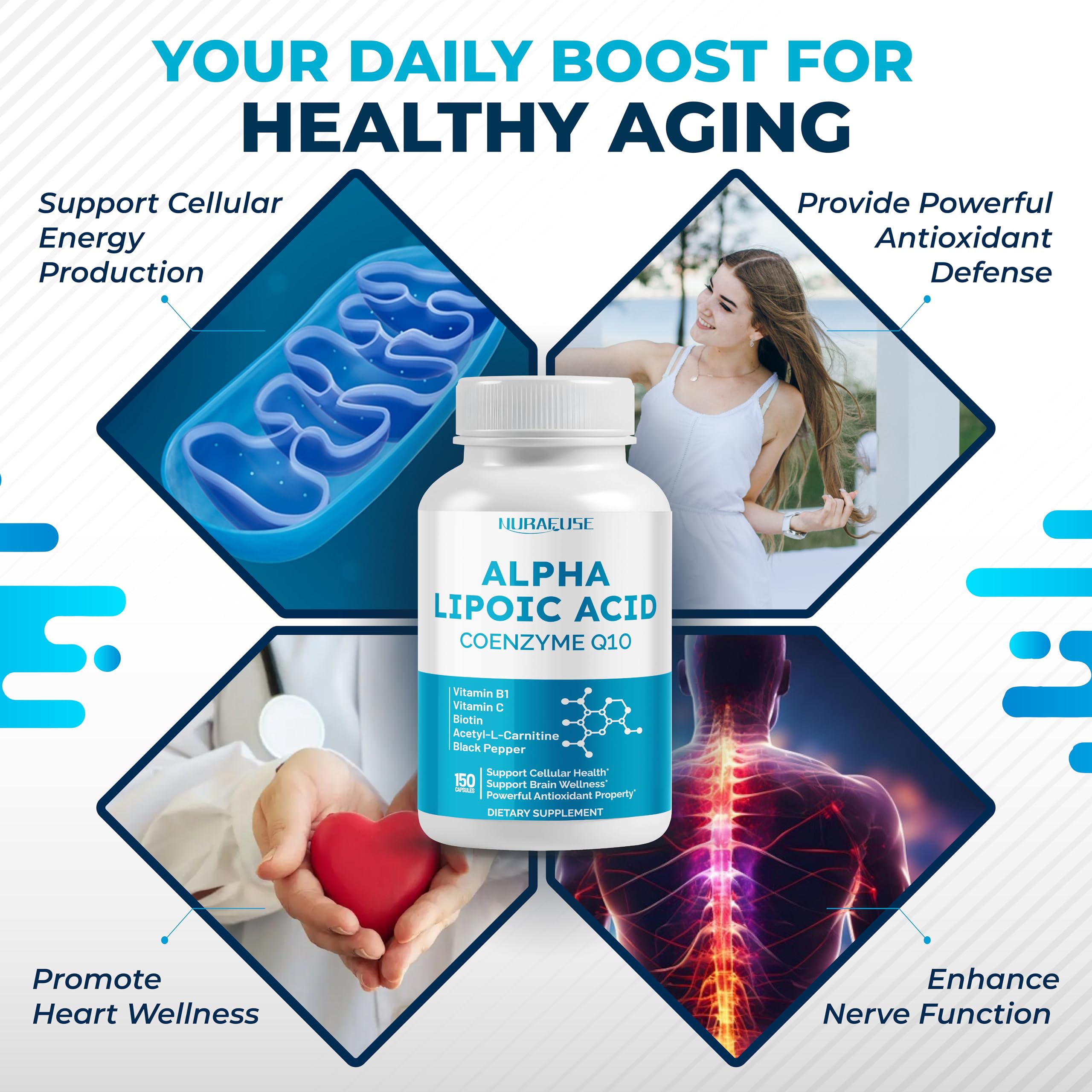 NURAFUSE Alpha Lipoic Acid Supplement back label