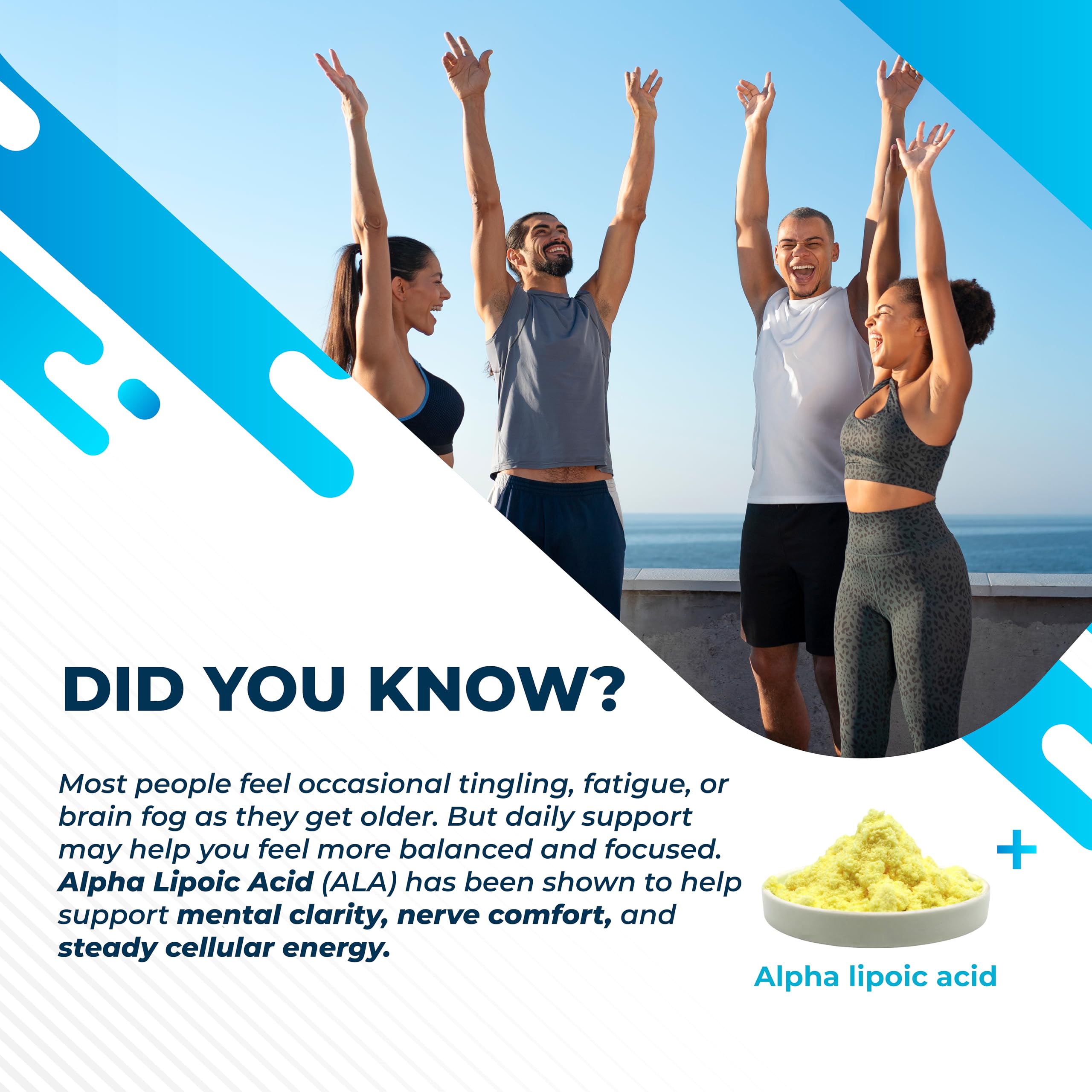 NURAFUSE Alpha Lipoic Acid Supplement bottle side view