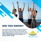NURAFUSE Alpha Lipoic Acid Supplement bottle side view
