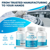 NURAFUSE Alpha Lipoic Acid Supplement on a kitchen counter