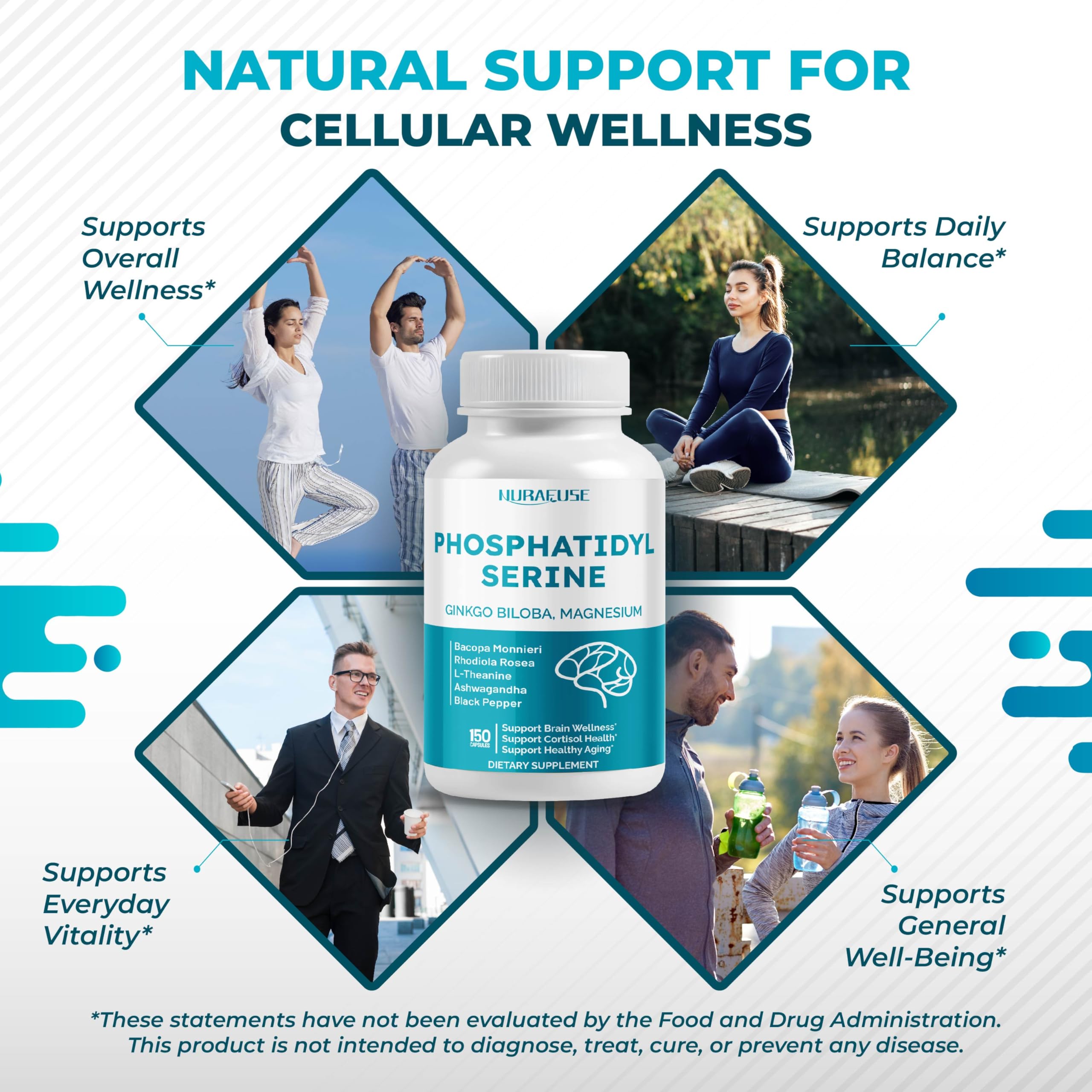 NURAFUSE Phosphatidylserine Supplement bottle back view