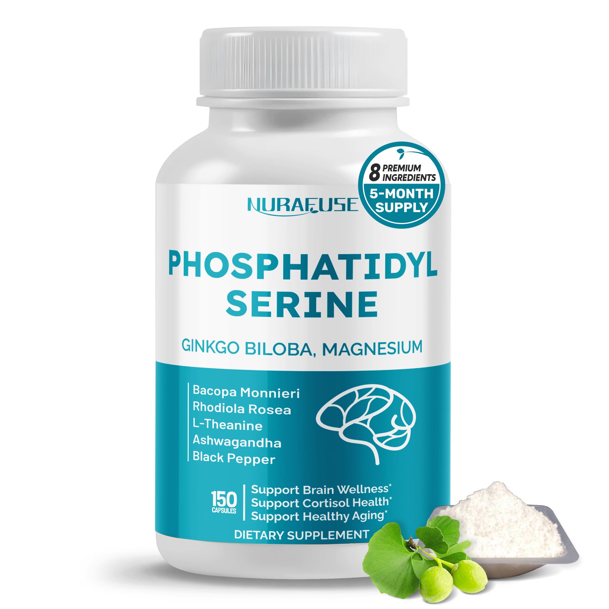 NURAFUSE Phosphatidylserine Supplement bottle front view