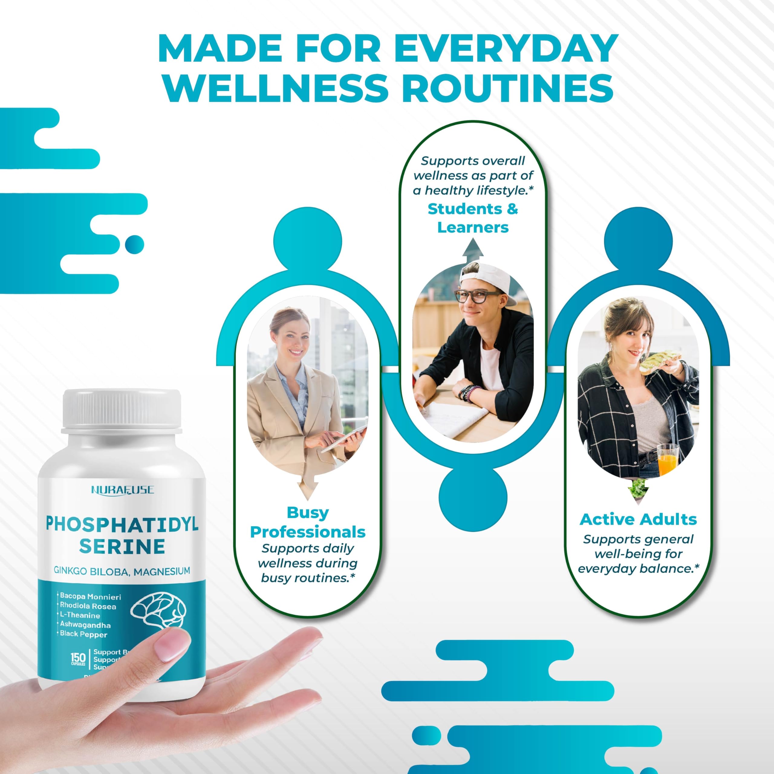 NURAFUSE Phosphatidylserine Supplement with measuring spoon