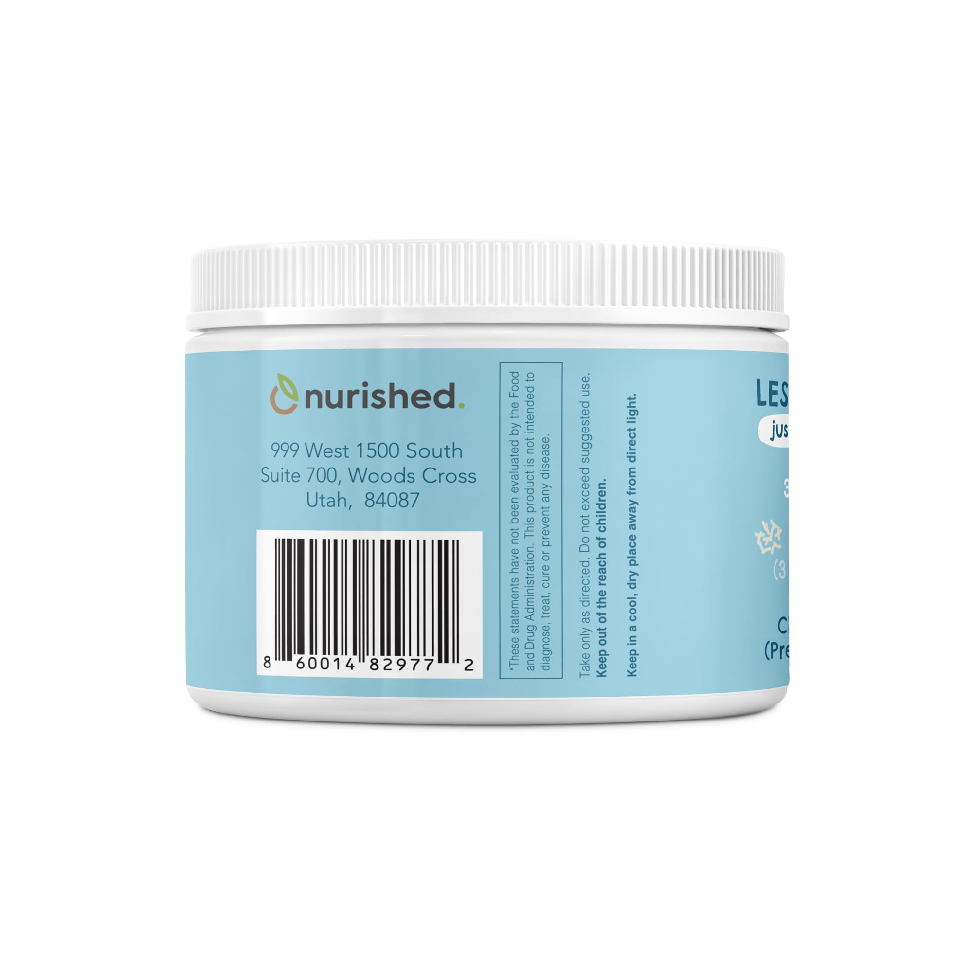 Nurished Super Pooper Probiotic Supplement back view