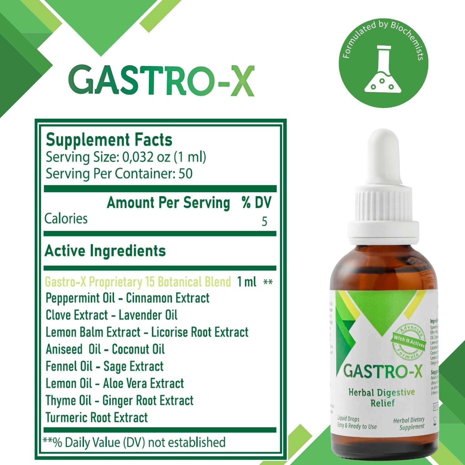 Nurse Harvey's Gastro-X product details on a table