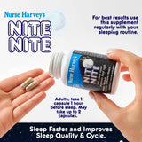 Nurse Harvey's Nite Nite capsules clear view with white powder