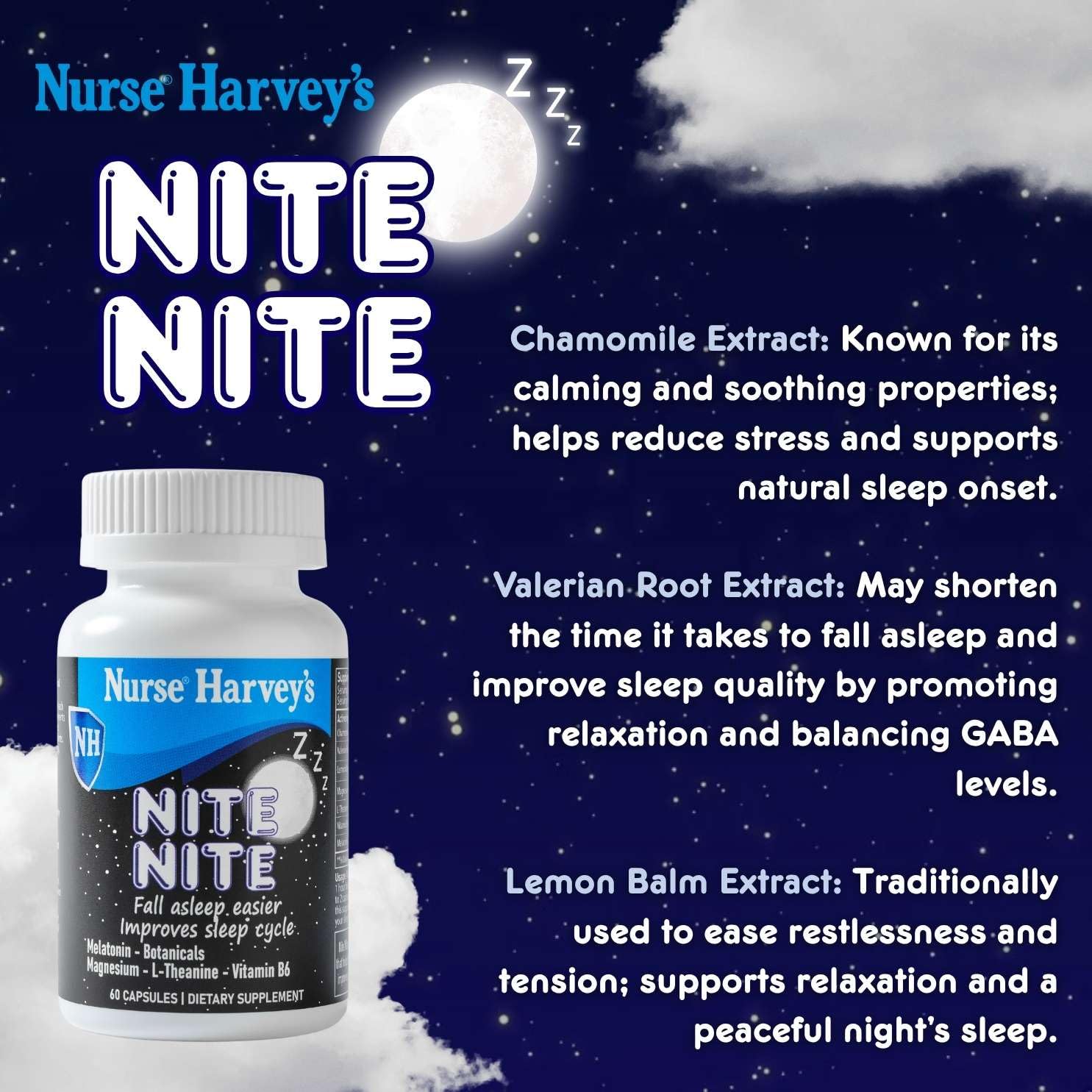 Nurse Harvey's Nite Nite capsules in a lifestyle setting