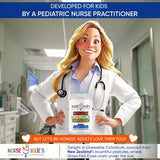 Nurse Julie's Colostrum Chewable Tablets for Kids in a child's hand