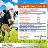 Nurse Julie's Colostrum Chewable Tablets for Kids packaging side view