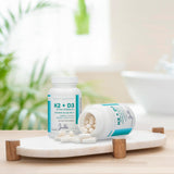 Nurse Julli Vitamin D3 + K2 supplement capsules close-up
